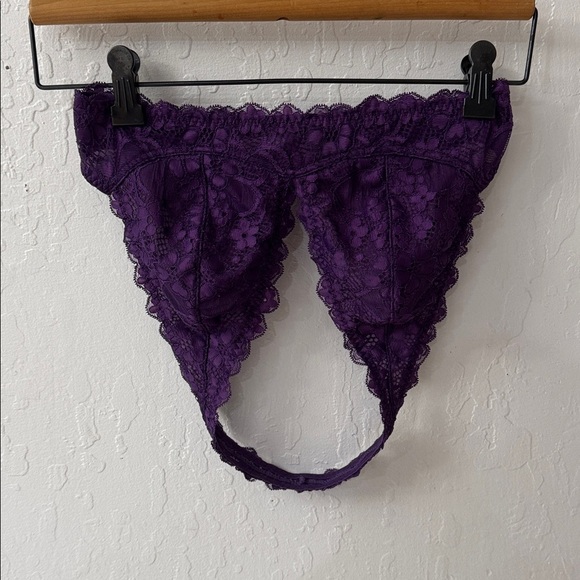 Free People Intimately Purple Last Dance Lace Halter Bralette Small - Picture 4 of 6